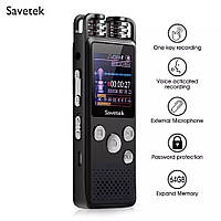 Професійний цифровий диктофон Savetek GS-R07 original, 8 Гб пам'яті, стерео, SD до 64 Гб SC, код: 6155637