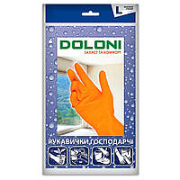 Перчатки Doloni хозяйственные, латексные, размер L арт. 4546 TV, код: 8195508