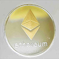 Монета сувенірна Eurs Ethereum ETH Срібно-золотий колір (ETH-G-S) BK, код: 8150795