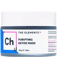 Маска для лица детокс с активированным углем The Elements Purifying Detox Mask 50g PI, код: 8289542