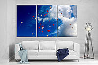 Модульная картина на холсте ProfART XL13 167x99 см Любовь в воздухе (hub_ltjF60448) MP, код: 1225862