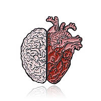 Брошь-значок BROCHE Мозг и Сердце разноцветная BRGV111586 BM, код: 7429072