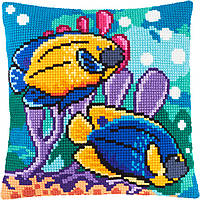 Набір для вишивання декоративної подушки Чарівниця Рибки в акваріумі 40×40 см Z-58 PR, код: 7243398