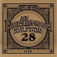 Струна Ernie Ball 1428 Earthwood 80 20 Bronze Acoustic Guitar Strings .028 OM, код: 6839121
