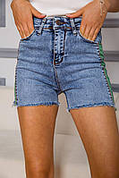 Приталенные джинсовые шорты синего цвета 164R4618 Ager 30 z113-2024