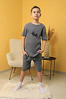 Пижама для мальчика Ponki 1216 164-170 см Серый (2000989512349) HH, код: 8113909