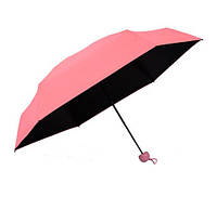 Зонт складной SUNROZ Pill Box Umbrella с футляром Розовый (SUN1295) HH, код: 185579