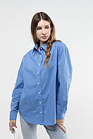 Рубашка однотонная женская OnMe CTM OM-WTC02331 XL Голубой (2000989948155) PZ, код: 8309154