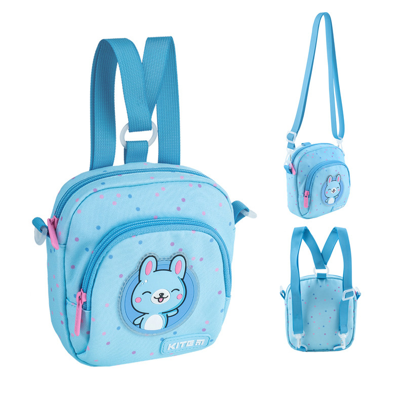 Сумка-рюкзак для дитячого садка Kite Funny Bunny K24-2620-2 16.5x15x5 см блакитний