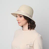 Шляпа LuckyLOOK женская со средними полями 817-952 One size Светло-бежевый SB, код: 7440090