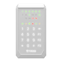 Сенсорная клавиатура Tiras Technologies K-PAD16+ (white) для управления охранной системой Ori BF, код: 7754001