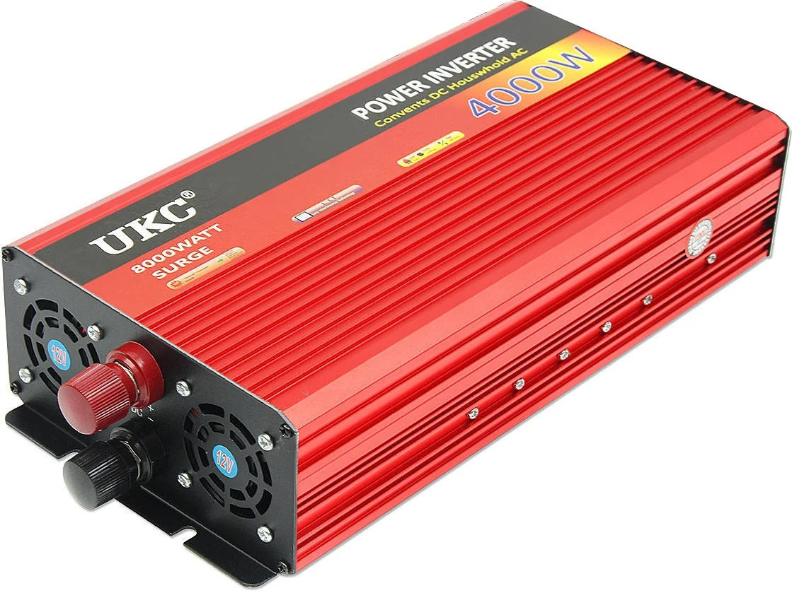 Перетворювач напруги інвертор UKC Surge 4000W DC AC 12V-220V з функцією плавного пуску SC, код: 7808814