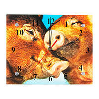 Часы Настенные ДомАрт Влюбленные поросята СГ2 Тихий ход 20х25х5 см (21334) DH, код: 2379343