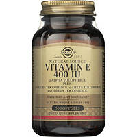 Витамин E Solgar Vitamin E 400 IU Mixed Tocopherols 50 Softgels BX, код: 7527189