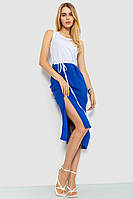 Платье-сарафан повседневный двухцветный бело-синий 102R337 Ager S-M z114-2024