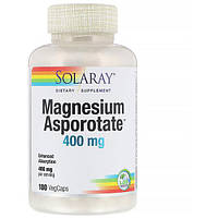 Микроэлемент Магний Solaray Magnesium Asporotate 400 mg 180 Veg Caps SOR13223 BX, код: 7705999