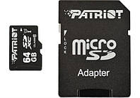 Карта памяти MicroSDXC 64GB UHS-I Class 10 Patriot LX + SD-adapter (PSF64GMCSDXC10) PS, код: 6720183