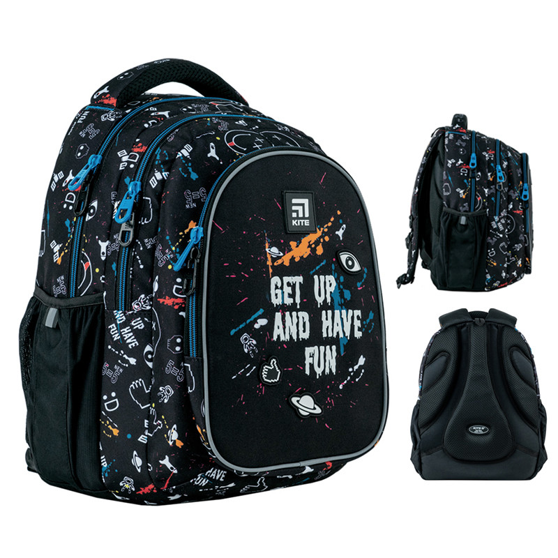 Рюкзак шкільний Kite teens K24-8001M-3 40x29x17 см чорний