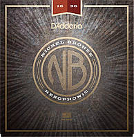 Струны для акустической гитары D'Addario NB1656 Nickel Bronze Medium Acoustic Resonator 16 56 UP, код: 6556090