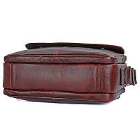 Стильная мужская сумка через плечо, коричневый цвет, John McDee, JD1026B Отличное качество
