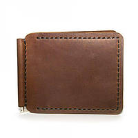 Кожаный зажым для денег Gofin Светло-коричневый (SKG-10086) DH, код: 1388537