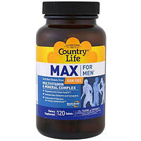 Витаминно-минеральный комплекс Country Life Max for Men 120 Tabs BX, код: 7646613