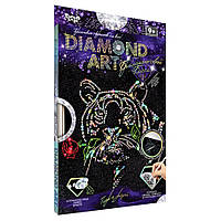 Комплект креативного творчества DIAMOND ART Danko Toys DAR-01 Тигр с розой NB, код: 7706537