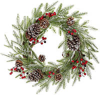 Вінок новорічний декоративний Хвоя в снігу Bona DP42875 UP, код: 6869622