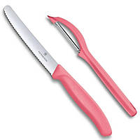 Набор из ножа и овощечистки Victorinox Swiss Classic Paring Set Светло красный (6.7116.21L12) PR, код: 7431928