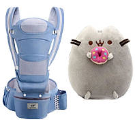 Хипсит Эрго-рюкзак кенгуру переноска и игрушка кот c Пончиком Пушин кэт Baby Carrier 6 в 1 20 DL, код: 7773652