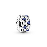 Серебряный шарм Pandora Прозрачное и синее сияние 799171C01 QT, код: 7361102