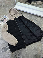 Куртка демісезонна весна/осінь Infinity чорна бежева RD293 Отличное качество