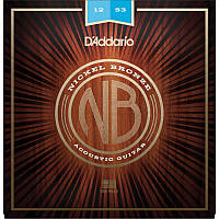 Струны для акустической гитары 6 шт D'Addario NB1253 Nickel Bronze Light Acoustic Guitar Stri GG, код: 2660122