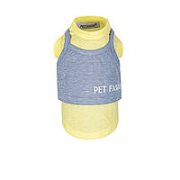 Борцовка Pet Fashion Denim XS Желтая с синим (4823082424795) NB, код: 7622152