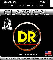 Струны для классической гитары DR NSA Nylon Classical Silver Plated Strings Hard Tension NB, код: 6556153