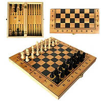 Гра 2 в 1 шахи та нарди на дерев'яній дошці MiC (IGR43) EV, код: 5574134