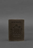 Кожаная обложка для паспорта с украинским гербом черная BlankNote NX, код: 8131769