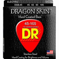 Струны для бас-гитары DR DSB-45 Dragon Coated Medium 4-String Bass 45 105 BM, код: 6555885