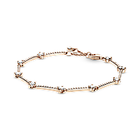 Серебряный браслет Pandora Блестящие пластины с Pave Rose 589217C01 QT, код: 7361122