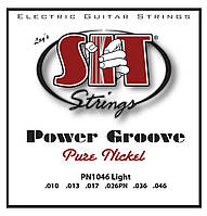 Струны для электрогитары 6 шт SIT SITPN1046 Light Pure Nickel Wound Electric Guitar String 10 GG, код: 2660159