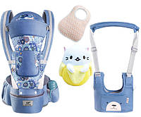 Хипсит эрго-рюкзак кенгуру переноска Baby Carrier 6 в 1 слюнявчик и игрушка Пушин кот Банан ( MP, код: 7465797