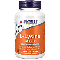 L-Lysine Now Foods 500 мг 100 вегетарианских капсул GT, код: 7701591