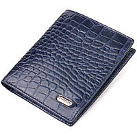 Мужское портмоне из натуральной фактурной кожи CANPELLINI 21499 Синее QT, код: 8061532