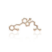Брошь-значок BROCHE Молекула Витамина D золотистая BRGV112144 DH, код: 7280653