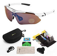 Защитные тактические солнцезащитные очки с поляризацией RockBros 5 комплектов линз Белые MP, код: 8447032