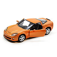 Машинка Chevrolet Corvette Z06 2007 оранжевая Kinsmart (KT5320W) XN, код: 7848148