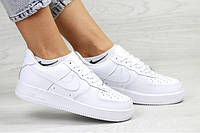Женские кроссовки Nike Air Force 1 Low, кожа, белый, Вьетнам Найк Еір Форс 1 Лов білі шкіряні