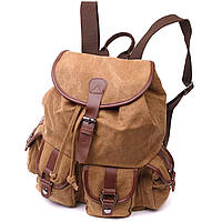 Мужской текстильный рюкзак Vintage 22155 Коричневый LW, код: 8323950