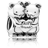 Срібний шарм Pandora Найкращі друзі 792151 IN, код: 7359678