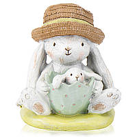 Фигурка интерьерная Rabbit with baby 13 см Lefard AL117956 IN, код: 7523034